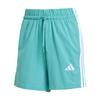 adidas Essentials 3-Streifen Cotton Shorts Funktionsshorts Damen - Powder Teal / White