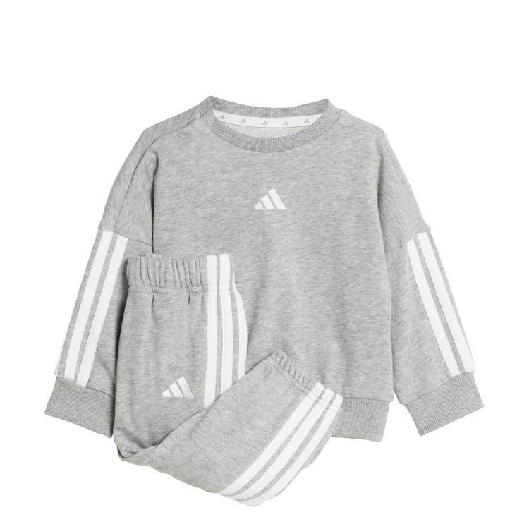 adidas adidas Essentials Kids Jogginganzug Trainingsanzug Kinder - Medium Grey Heather / White - 0 | SportScheck