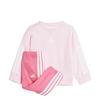 adidas Essentials Kids Jogginganzug Trainingsanzug Kinder - Clear Pink / White / White