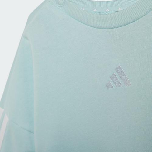 Rückansicht von adidas Essentials Kids Jogginganzug Trainingsanzug Kinder Halo Mint / White