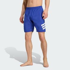 Rückansicht von adidas 3-Streifen 8-Inch Badeshorts Badeshorts Herren Semi Lucid Blue / White