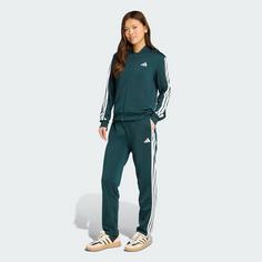 Rückansicht von adidas Essentials 3-Streifen Trainingsanzug Trainingsanzug Damen Aurora Ivy