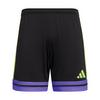 adidas Squadra 25 Shorts Fu&szlig;ballshorts Herren - Black / Purple Rush / Semi Solar Slime