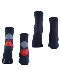 Rückansicht von Burlington Freizeitsocken Damen marine (6120)