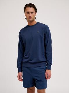 Rückansicht von hummel hmlPULSE SWEAT CREWNECK Funktionssweatshirt Herren DRESS BLUES