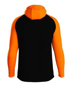 Rückansicht von JAKO Iconic Kapuzenjacke Kids Trainingsjacke Kinder schwarzorange