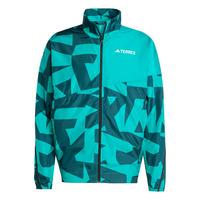 adidas TERREX Multi Printed Windjacke Laufjacke Herren - Pure Teal / Aurora Ivy