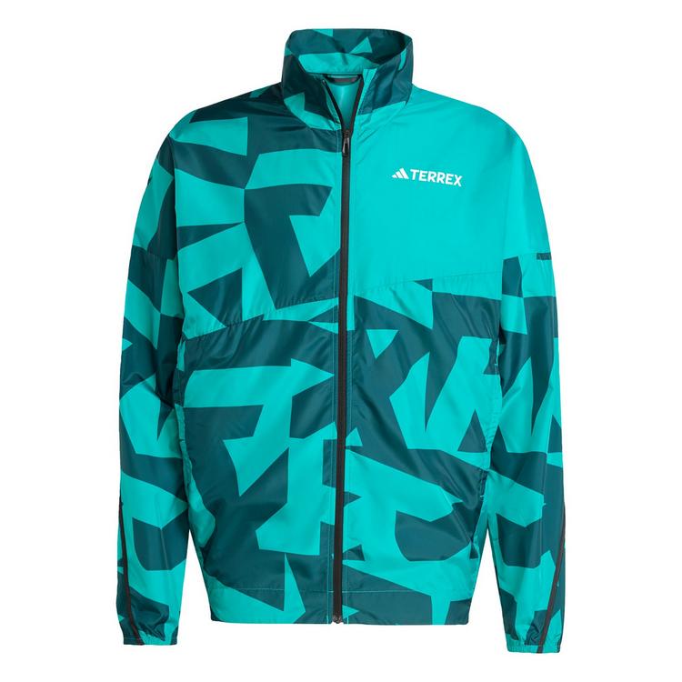 adidas adidas TERREX Multi Printed Windjacke Laufjacke Herren - Pure Teal / Aurora Ivy - 0 | SportScheck