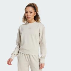 Rückansicht von adidas Designed-for-Training Warm-Up Sweatshirt Sweatshirt Damen Beige