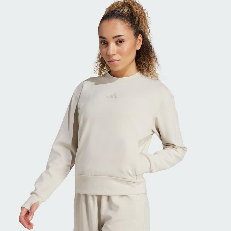adidas adidas Designed-for-Training entworfenes Sweatshirt Damen - Beige - 0 | SportScheck