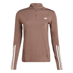 adidas Hyperglam Training Quarter-Zip Oberteil Trainingsanzug Damen Earth Strata / White