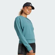 Rückansicht von adidas Designed-for-Training Warm-Up Sweatshirt Sweatshirt Damen Preloved Teal