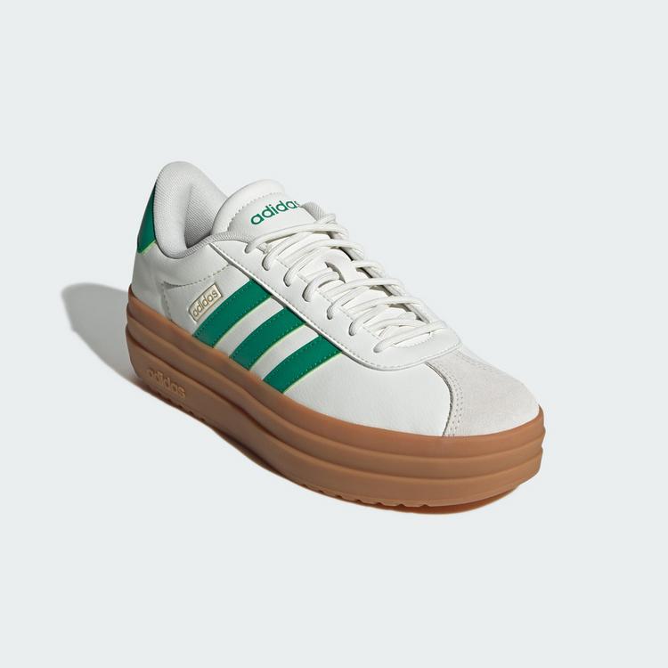 adidas adidas VL Court Bold Schuh Fitnessschuhe Damen - Core White / Court Green / Gold Metallic - 3 | SportScheck