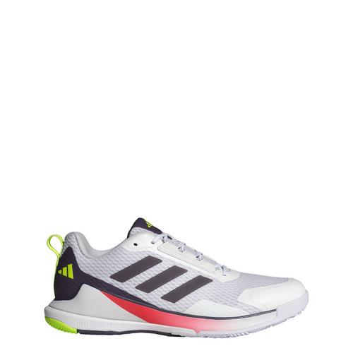 Rückansicht von adidas Novaflight 2 Indoor Schuh Hallenschuhe Cloud White / Aurora Met. / Aurora Plum