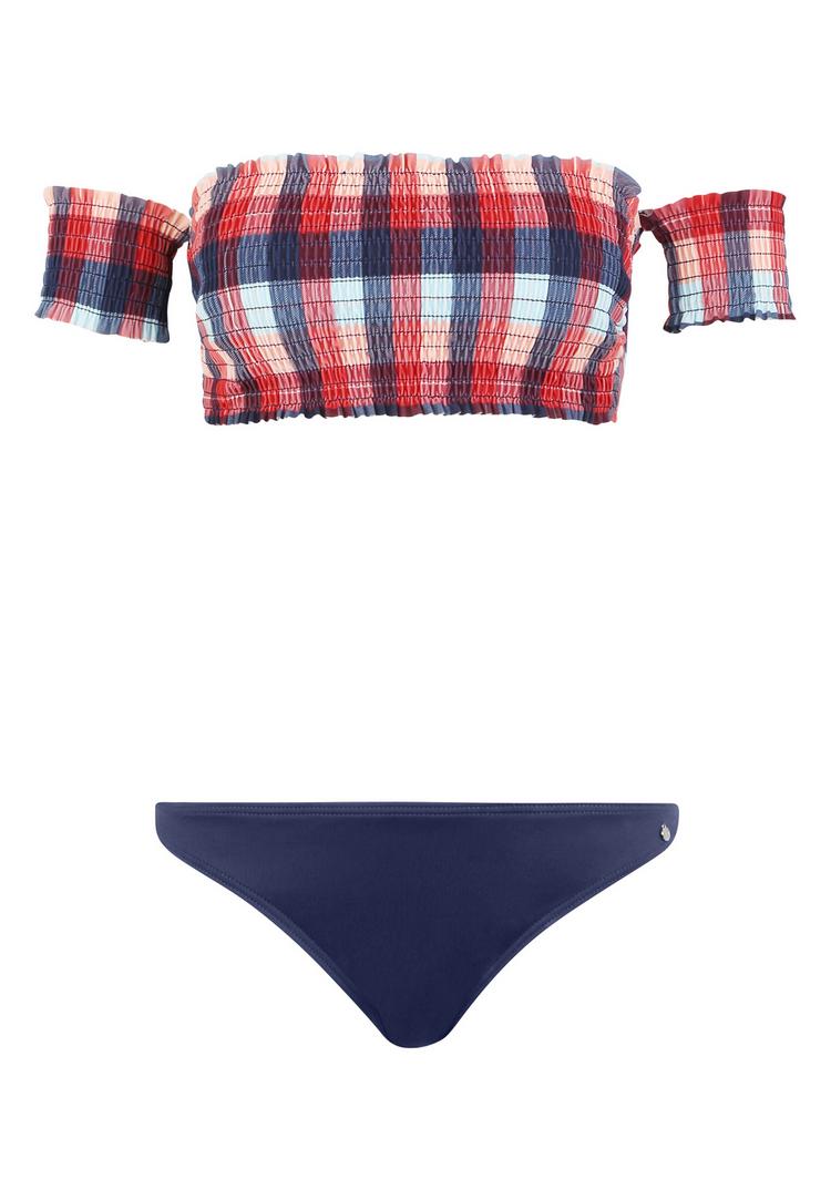 S.OLIVER S.OLIVER Bandeau-Bikini Bikini Set Damen - marine-kariert - 2 | SportScheck