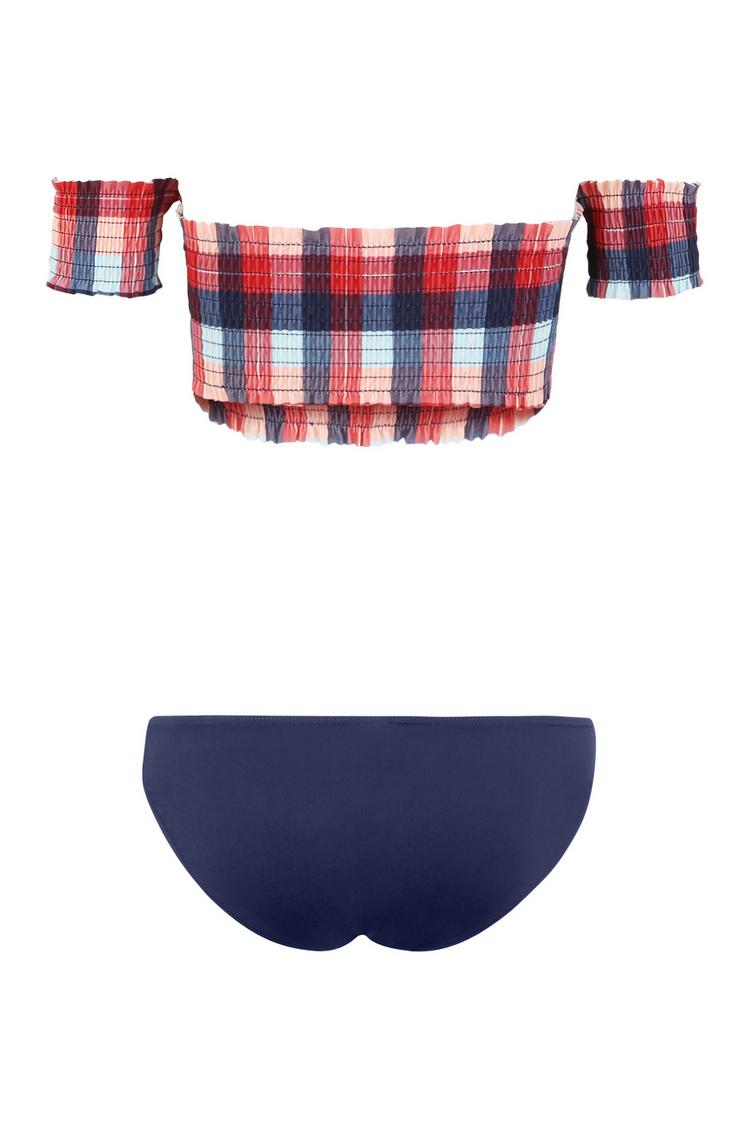 S.OLIVER S.OLIVER Bandeau-Bikini Bikini Set Damen - marine-kariert - 3 | SportScheck