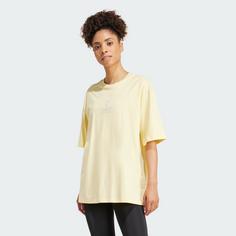 Rückansicht von adidas Yoga Stay Balanced Graphic T-Shirt Funktionsshirt Damen Almost Yellow