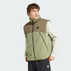 Rückansicht von adidas City Escape Weste im Wendedesign Outdoorweste Herren Tent Green / Olive Strata