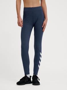 Rückansicht von hummel Tights Damen DRESS BLUE MELANGE