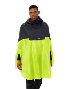 Rückansicht von VAUDE Covero Poncho II Poncho neon yellow/black