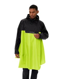 Rückansicht von VAUDE Valero Poncho Poncho neon yellow/black