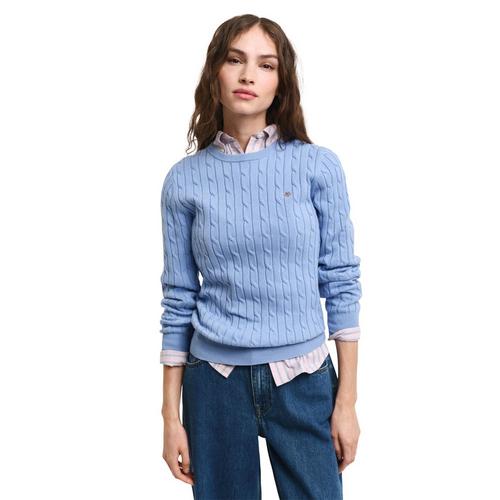 Rückansicht von GANT Strickpullover Strickpullover Damen Hellblau