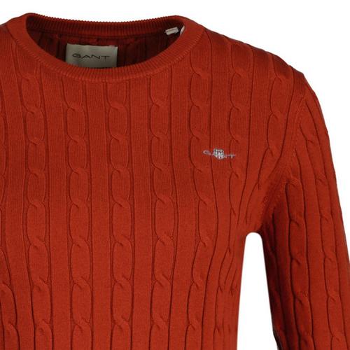 Rückansicht von GANT Strickpullover Strickpullover Damen Rot (Modern Rust)