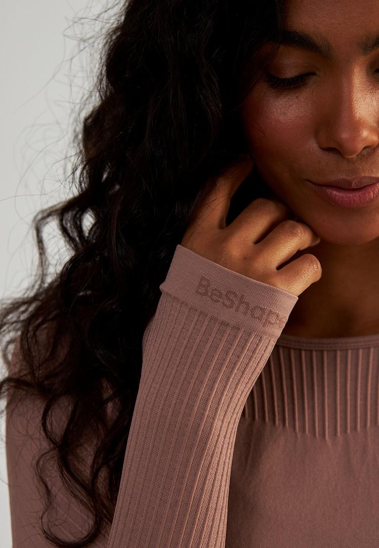 BeShaped BeShaped Femme Force Langarmshirt Damen - rose-gold - 0 | SportScheck