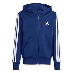 adidas Essentials Kids Kapuzenjacke Hoodie Kinder Dark Blue / White