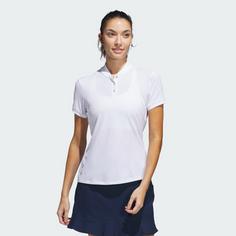 Rückansicht von adidas Ultimate365 Diamond Jacquard Poloshirt Funktionsshirt Damen White