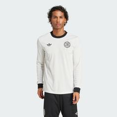 Rückansicht von adidas DFB Anniversary Long Sleeve Trikot Fußballtrikot Herren Cloud White / Black