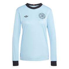 adidas DFB Anniversary Long Sleeve Trikot Fanshirt Damen Clear Blue / Black
