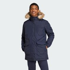 Rückansicht von adidas Paveric Fur Parka Funktionsjacke Herren Legend Ink