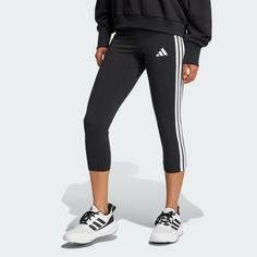 Rückansicht von adidas Essentials 3-Streifen 3/4-Leggings Leggings Damen Black
