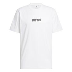adidas adidas Hoops Graphic T-Shirt Basketball Shirt Herren White / Black