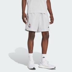 Rückansicht von adidas Real Madrid UBP Shorts Funktionsshorts Herren Light Solid Grey / White