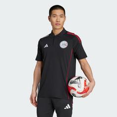 Rückansicht von adidas Ajax Tiro 25 Competition Poloshirt Fanshirt Herren Black / White / Bold Red