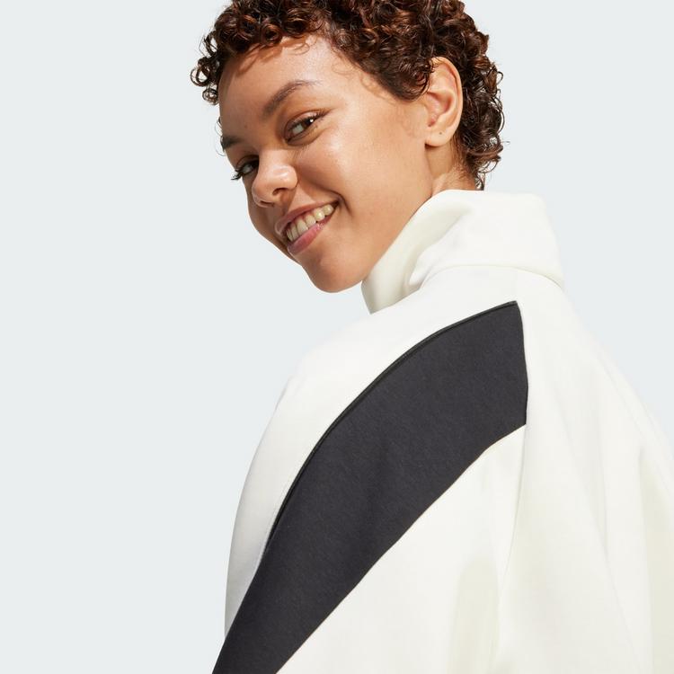 adidas adidas Stadium Trainingsjacke Trainingsanzug Damen - Off White / Black - 0 | SportScheck