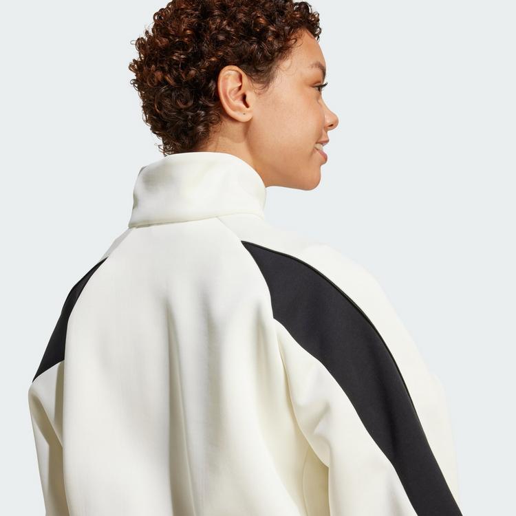 adidas adidas Stadium Trainingsjacke Trainingsanzug Damen - Off White / Black - 1 | SportScheck