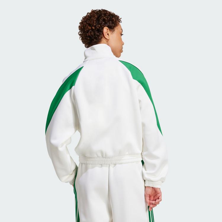 adidas adidas Stadium Trainingsjacke Trainingsanzug Damen - White / Green - 1 | SportScheck
