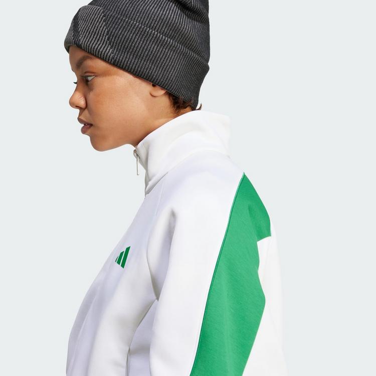 adidas adidas Stadium Trainingsjacke Trainingsanzug Damen - White / Green - 1 | SportScheck