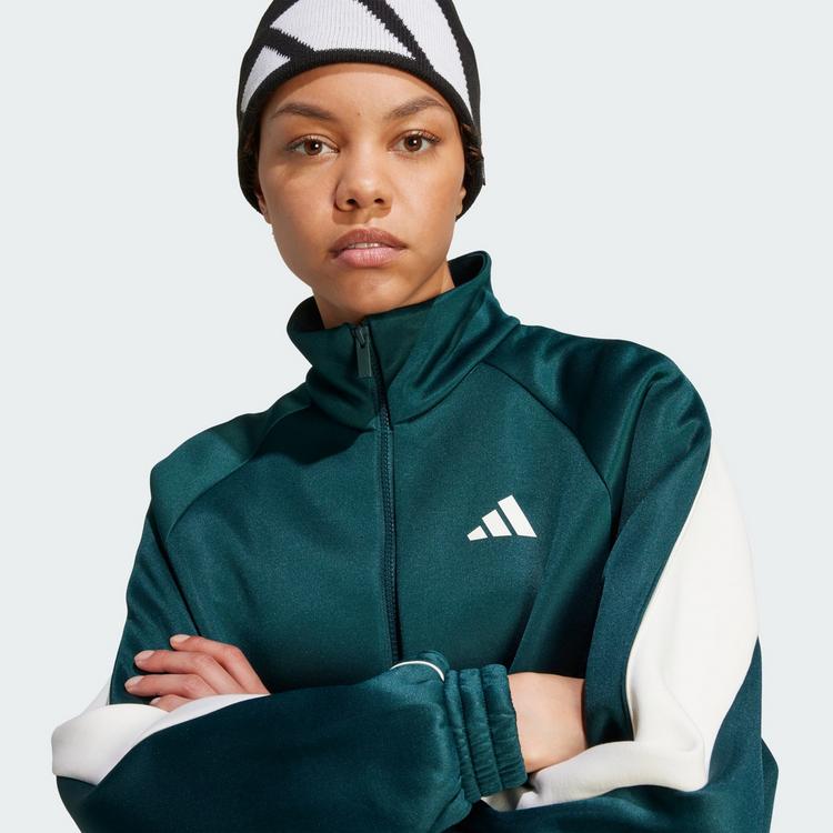adidas adidas Stadium Trainingsjacke Trainingsanzug Damen - Aurora Ivy / Off White - 1 | SportScheck