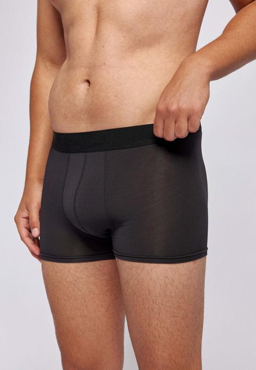 Rückansicht von Snocks Boxershorts aus Modal Boxershorts Herren Schwarz