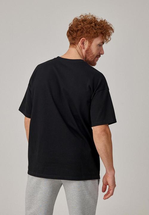 Rückansicht von Snocks Oversized T-Shirt T-Shirt Herren Schwarz