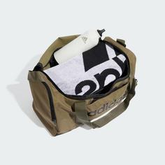 Rückansicht von adidas Linear Duffelbag S Reisetasche Olive Strata / Black
