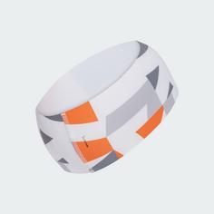 Rückansicht von adidas Terrex Climacool Graphic Stirnband Visor White / Semi Impact Orange / Black