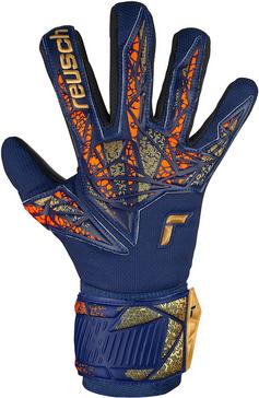 Rückansicht von Reusch Attrakt Silver NC Torwarthandschuhe 4411 premium blue/gold/black