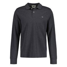 GANT Poloshirt Poloshirt Herren Anthrazit Melange