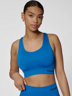 Rückansicht von hummel hmlTIF SEAMLESS SPORTS TOP Funktionstop Damen OLYMPIAN BLUE