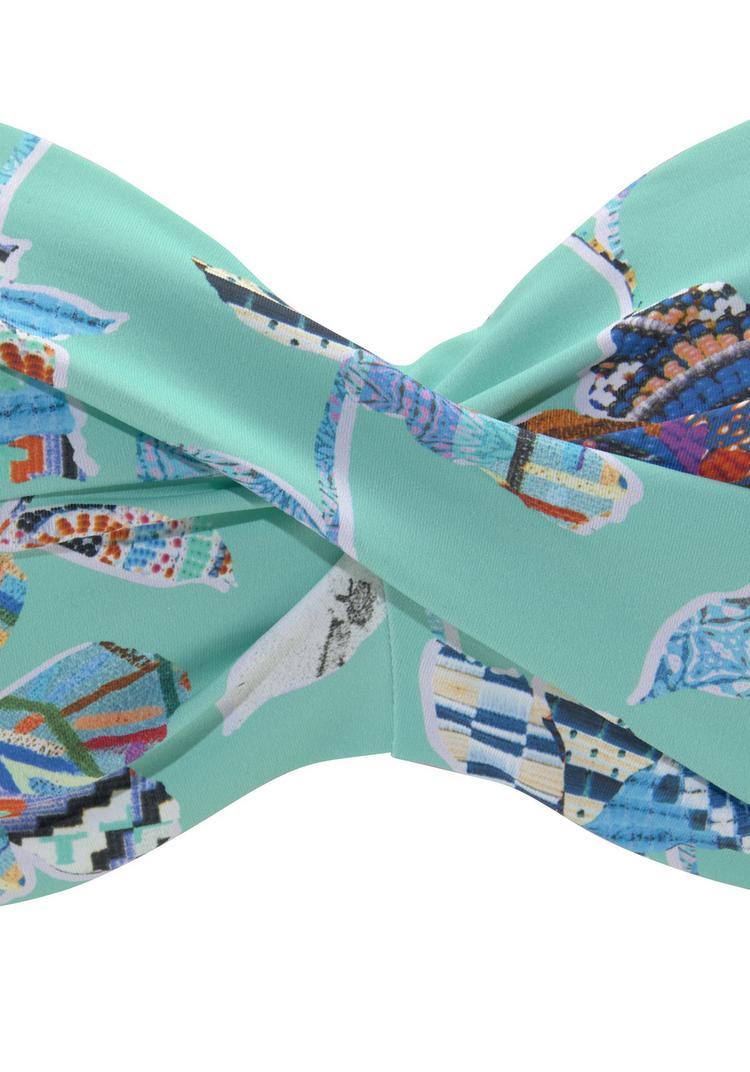 sunseeker sunseeker B&uuml;gel-Bandeau-Bikini-Top Bikini Oberteil Damen - t&uuml;rkis-bunt - 0 | SportScheck